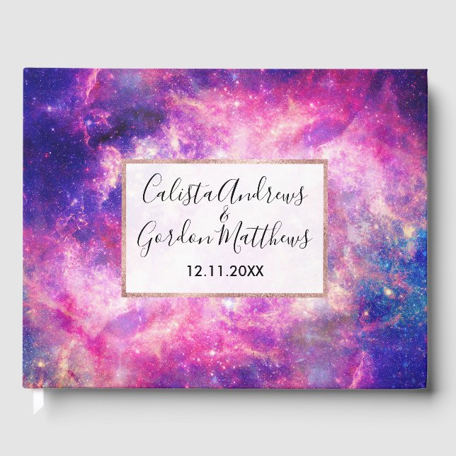 Livre D'or Galaxie de nuit foncée brillante Zodiac étoile S (Recto)