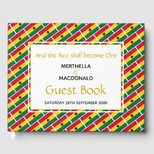Livre D'or GHANA FLAG Écriture chrétienne Mariage ghanéen