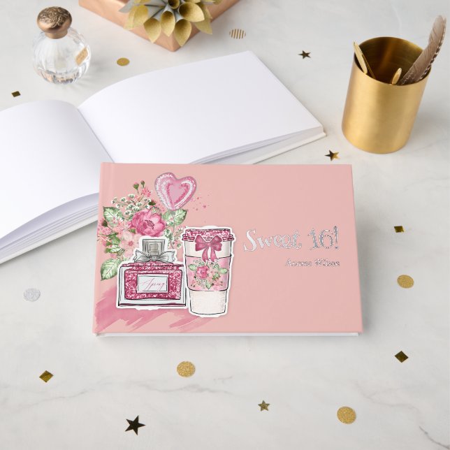 Livre D'or Girly Sweet 16 ! (Recto ouvert)