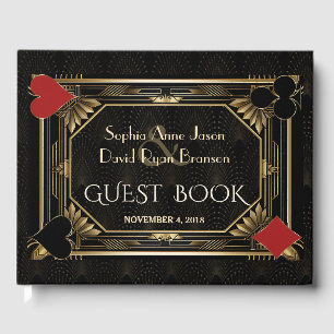 Livre D'or Glam Art Deco Casino Las Vegas Poker Mariage