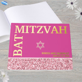 Livre D'or Glam Rose Star De David Bat mitzvah Gold
