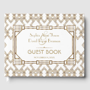 Livre D'or Glam White Gold Great Gatsby Mariage