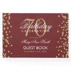 Gold Burgundy 70e anniversaire Parties scintillant