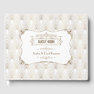 Livre D'or Gold Fleur-de-lis Great Gatsby 20s Style Mariage