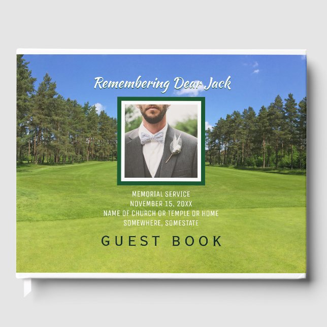 Livre D'or Golf Memorial Service Ajouter votre propre photo G (Recto)