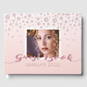 Livre D'or Graduate photo rose or diamants rose 2024