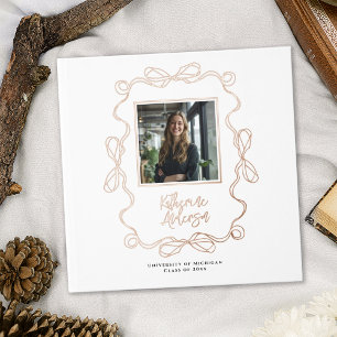 Livre D'or Graduation Photo Chic Wavy Bordure Bows