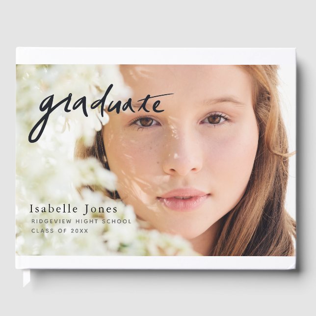 Livre D'or Graduation simple de script photo (Recto)