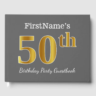 Livre D'or Gray, Faux Gold 50th Birthday Party + Nom personna