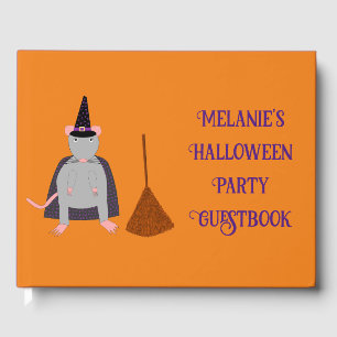 Livre D'or Halloween Rat sorcier et Broom Custom