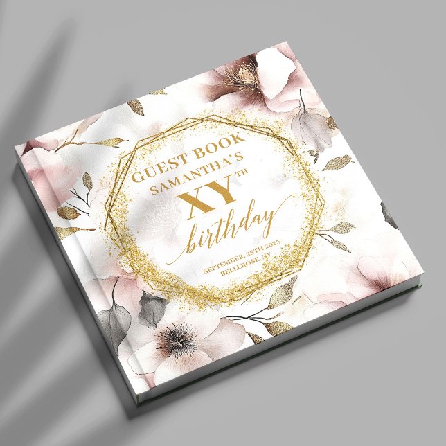 Livre D'or Heart Blush Ivory Gold All Birthday Guest Book (Heartfelt Blush Ivory Gold All Birthday Guest Book)