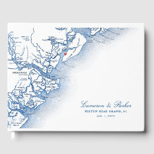 Livre D'or Hilton Head Island Map Elégant Mariage bleu marine