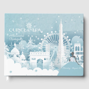 Livre D'or Hiver bleu glace à Paris