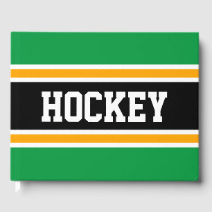 Livre D'or HOCKEY Colorful Green Black Yellow Racing Stripes