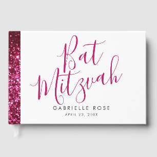 Livre D'or Hot Pink Glitter Sparkly Modern