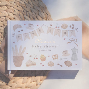 Livre D'or Illustration aquarelle Café Bébé Shower de bébé