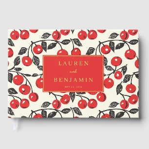 Livre D'or Illustration botanique de cerise rouge joyeuse