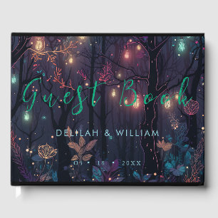 Livre D'or Imaginaire Floral Spray personnalisé Green Guestbo