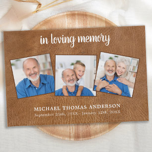 Livre D'or In Love Memory 3 Photo Funérailles en cuir