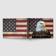 In Loving Memory American Flag Bald Eagle Funeral