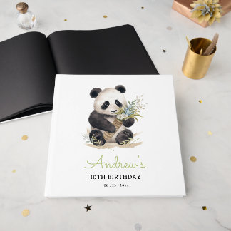 Livre D'or Invitation d'anniversaire de Panda Bamboo Garçons