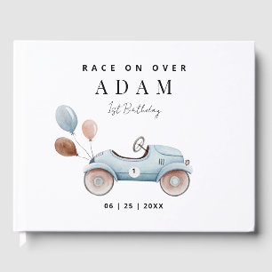 Livre D'or Invitation d'anniversaire pour voiture de course,
