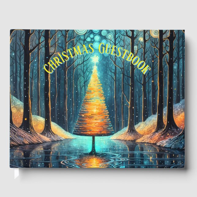 Livre D'or Iridescente Holiday Dream 🎄 brillant sapin de Noë (Recto)