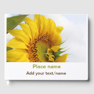 Livre D'or Jardin de tournesol jaune ajouter photo nom du tex