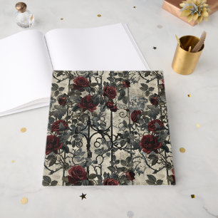 Livre D'or Jardin gothique victorien Rose Motif