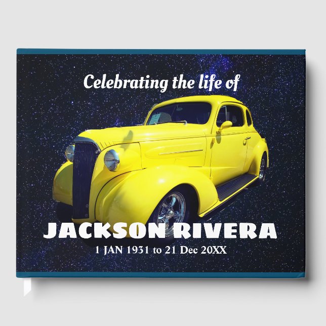Livre D'or Jaune 1930 Street Rod Célébration de la vie (Recto)