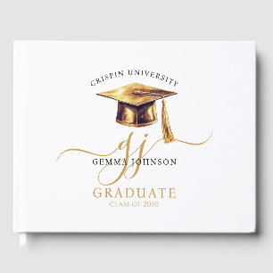 Livre D'or Jeu de graduation minimaliste de script d'or moder
