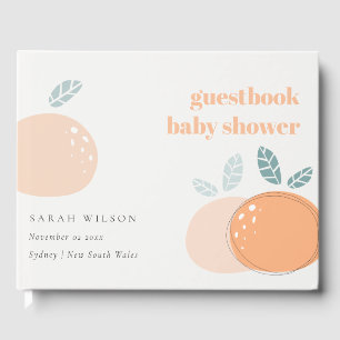 Livre D'or Joli Baby shower Abstrait orange Fruity Bold