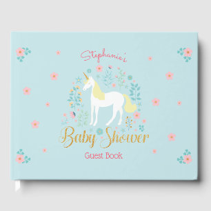 Livre D'or Joli Baby shower de Parties scintillant d'or Unico