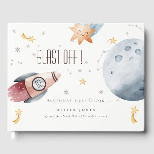 Livre D'or Joli espace extra-atmosphérique Planètes étoiles N