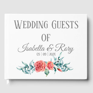 Livre D'or Joli Rose & Eucalyptus Bouquet Mariage