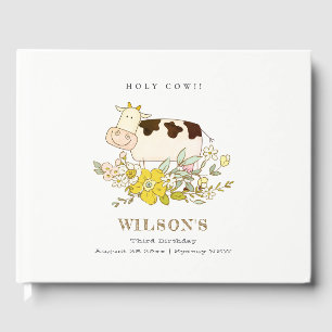 Livre D'or Jolie ferme de la vache sainte Enfants floraux N'i