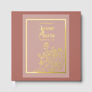 Livre D'or Jour de mariage Gold Foil Guestbook