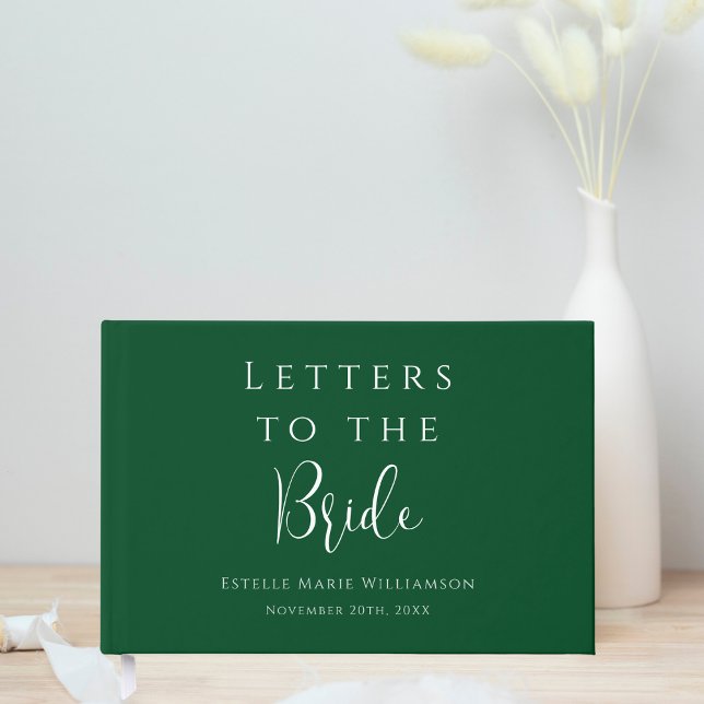 Livre D'or Joyau personnalisé Émeraude Lettres vertes à la ma (Créateur téléchargé)