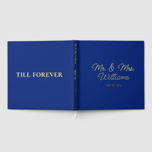 Livre D'or Jusqu'À Présent, M. Mme. Luxe Gold Royal Blue Ma