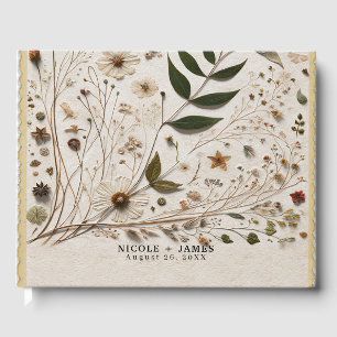 Livre D'or La beauté de la nature Fleurs botaniques & Mariage
