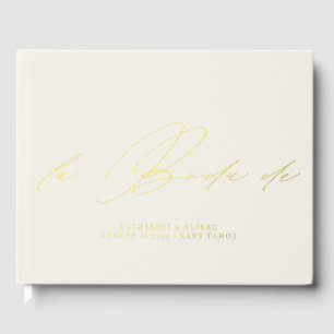 Livre D'or La Boda de Elegant Calligraphie Espagnol Mariage