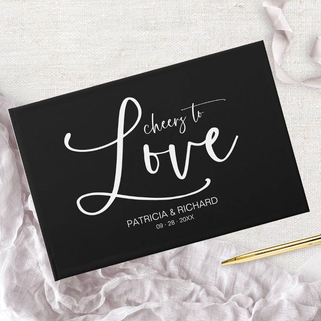 Livre D'or La Calligraphie Moderne Apprécie Le Mariage (Créateur téléchargé)