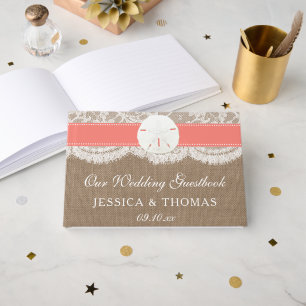 Livre D'or La collection de mariage Coral Sand Dollar Beach