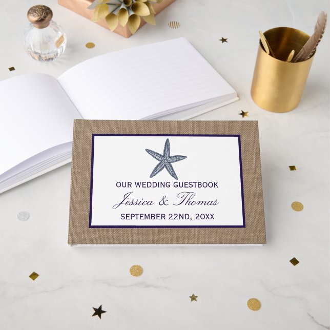 Livre D'or La collection de mariages de la marine Starfish Bu (Recto ouvert)