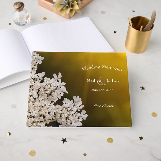 Livre D'or La dentelle de la reine Anne Mémoires mariages fle (Recto ouvert)