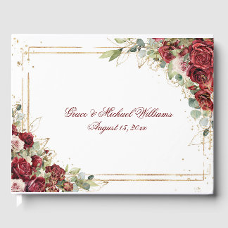 Livre D'or La Réception De Mariage Rouge Rouge De Bride Blush