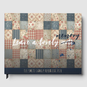 Livre D'or Laissez un souvenir Patchwork vintage Rassemblemen