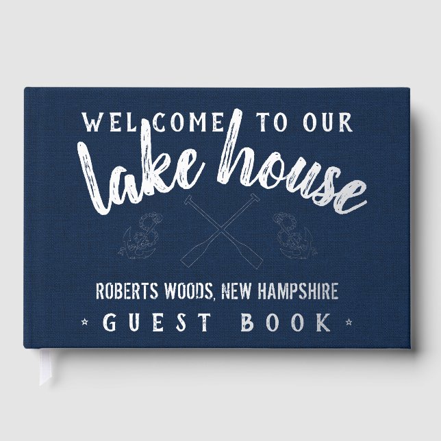 Livre D'or Lake House Location de vacances Customisée Marine  (Recto)