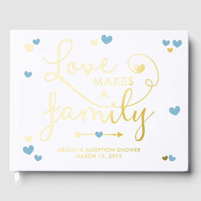 Livre D'or L'Amour Bleu Fait Une Douche D'Adoption Garçon De  (Recto)