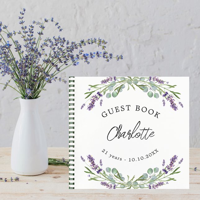 Livre d'or lavande violette eucalyptus (Créateur téléchargé)